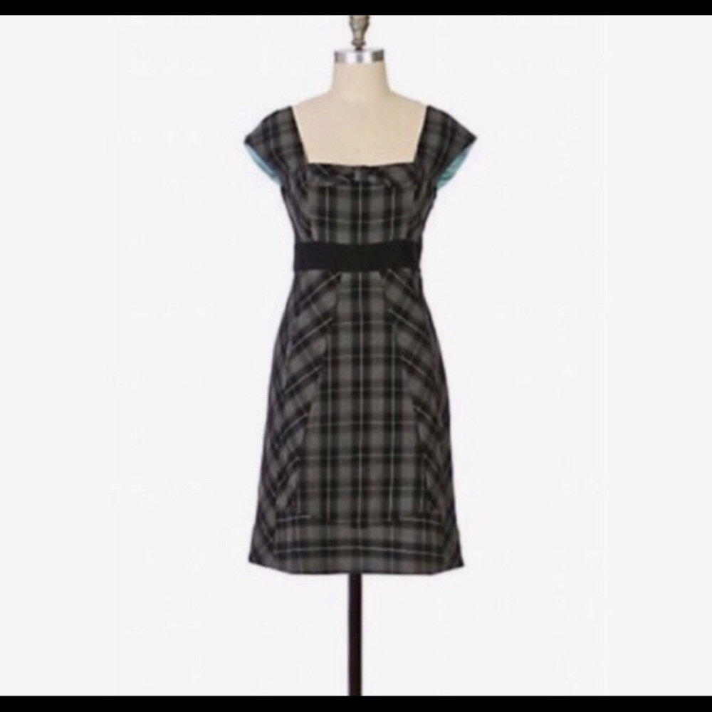 Anthropologie Plaid Margery Madewell Dress Sz 0